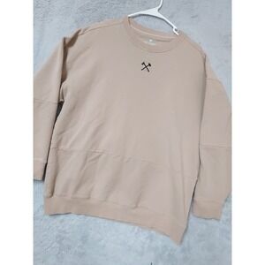 All American Roughneck Sweatshirt Mens XL AAR Crewneck Tan Heavyweight Workwear